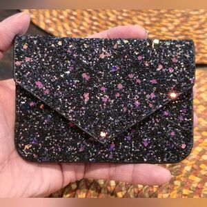 Glittery Black Envelope Card Case